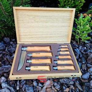 OPINEL Wooden Box INOX набор ножей (10 pcs)